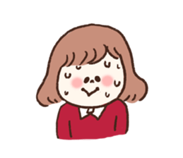 She only cut her bangs2 sticker #7942697