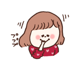 She only cut her bangs2 sticker #7942698