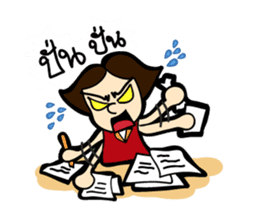 MOO-DANG : busy day sticker #7943473