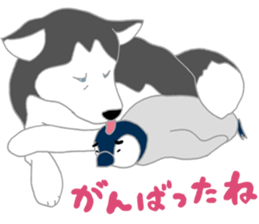 penguin & Siberian husky ,cute Sticker sticker #7945196