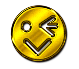 Golden Face sticker #7949428