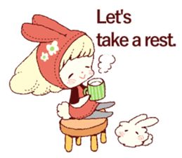 Cute smile!!English ver. sticker #7949547