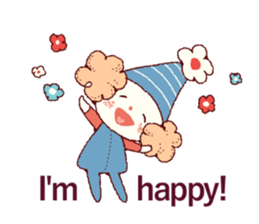 Cute smile!!English ver. sticker #7949555
