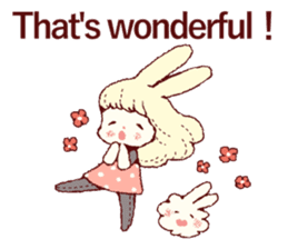Cute smile!!English ver. sticker #7949557