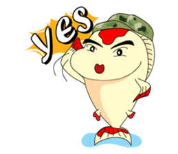 Mr Koi and his carp gang sticker #7949820