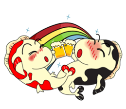 Mr Koi and his carp gang sticker #7949833