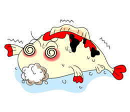 Mr Koi and his carp gang sticker #7949840