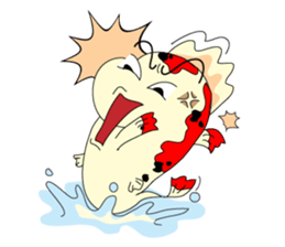 Mr Koi and his carp gang sticker #7949843