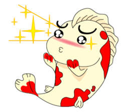 Mr Koi and his carp gang sticker #7949844
