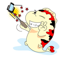 Mr Koi and his carp gang sticker #7949845