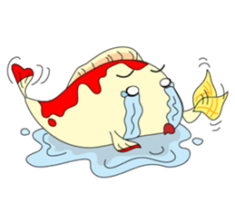 Mr Koi and his carp gang sticker #7949846