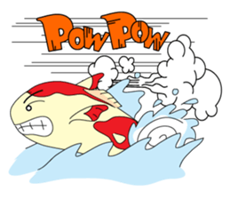 Mr Koi and his carp gang sticker #7949852