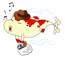 Mr Koi and his carp gang sticker #7949854