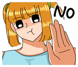 Cute and strong little girl sticker #7951513