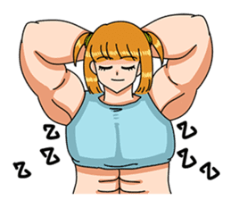 Cute and strong little girl sticker #7951535