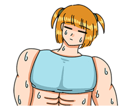 Cute and strong little girl sticker #7951542
