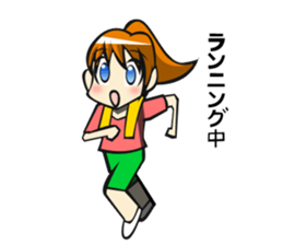 Behavior of ponytail girl.shock and play sticker #7951662