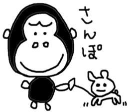 gorilla sticker JAPANESE sticker #7953525