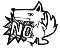 Wolf and pleasant friends of beard sticker #7953941