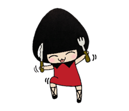 Black-Hood girl sticker #7953998