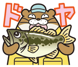 Favorite otter of the fishing. sticker #7954100