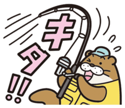 Favorite otter of the fishing. sticker #7954109