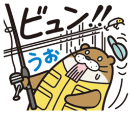Favorite otter of the fishing. sticker #7954111