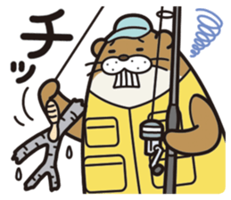 Favorite otter of the fishing. sticker #7954112