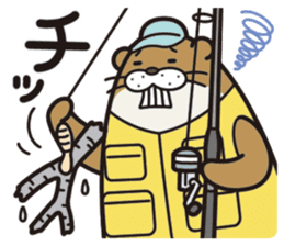 Favorite otter of the fishing. sticker #7954112