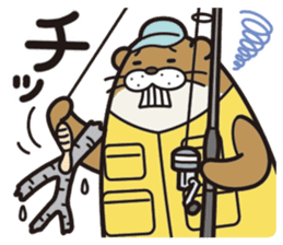 Favorite otter of the fishing. sticker #7954112