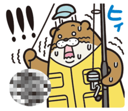 Favorite otter of the fishing. sticker #7954114