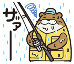 Favorite otter of the fishing. sticker #7954120