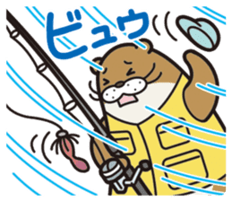 Favorite otter of the fishing. sticker #7954121
