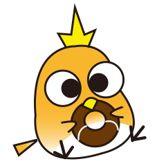 A little bird with delicious food