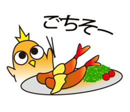 A little bird with delicious food sticker #7954481