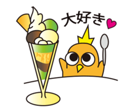 A little bird with delicious food sticker #7954485