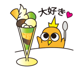 A little bird with delicious food sticker #7954485