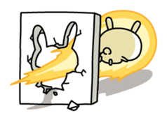 Restless rabbit sticker #7956703