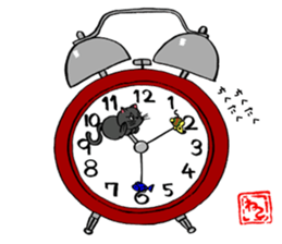 Japanese black cat KUROMARU. sticker #7957564