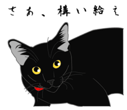 Rial-based black cat sticker #7957644