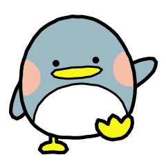 Boy and girl and penguin.