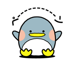 Boy and girl and penguin. sticker #7962533