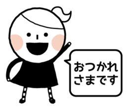 Boy and girl and penguin. sticker #7962534