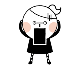 Boy and girl and penguin. sticker #7962550