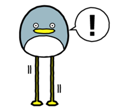 Boy and girl and penguin. sticker #7962563