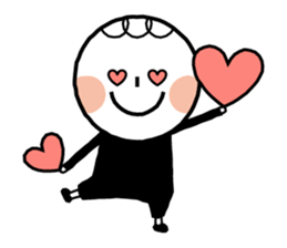 Boy and girl and penguin. sticker #7962564