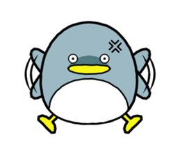 Boy and girl and penguin. sticker #7962565