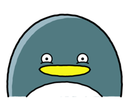 Boy and girl and penguin. sticker #7962567