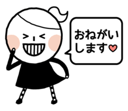 Boy and girl and penguin. sticker #7962570