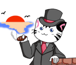Cat Gentleman and Gentleman`s Holiday sticker #7963114